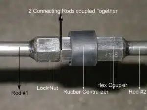 Two stainless steel connecting rods for India Mark 2 hand pump, SKI