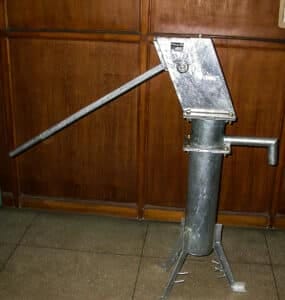 S K Industries hand pump manufacturing factory floor, Patna, India