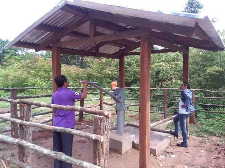 IMG-20180714-WA0015 SKI Afridev hand pump installed and tested under a shelter in Laos