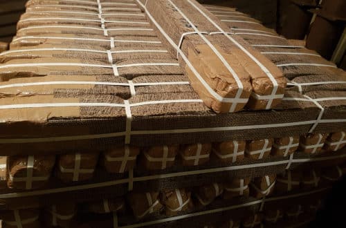 20170223_115419 Hand pump parts wrapped in hessian cloth and securely strapped for export shipping
