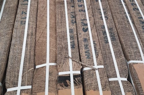 20170419_130932 Hand pump cylinders wrapped in hessian and strapped, packed flat for container loading