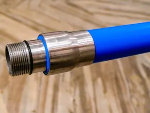 SKI PVC riser pipe with stainless steel coupling for India Mark 2 hand pump