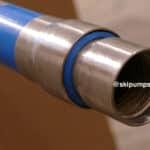 Female stainless steel socket end of the PVC-SS riser pipe