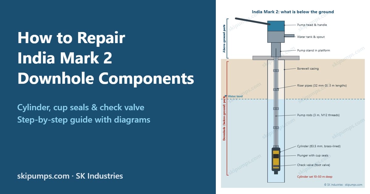 India Mark 2 hand pump downhole repair guide