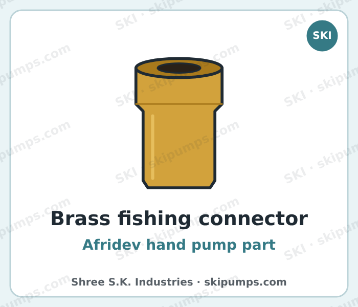 Afridev brass fishing connector, SKI