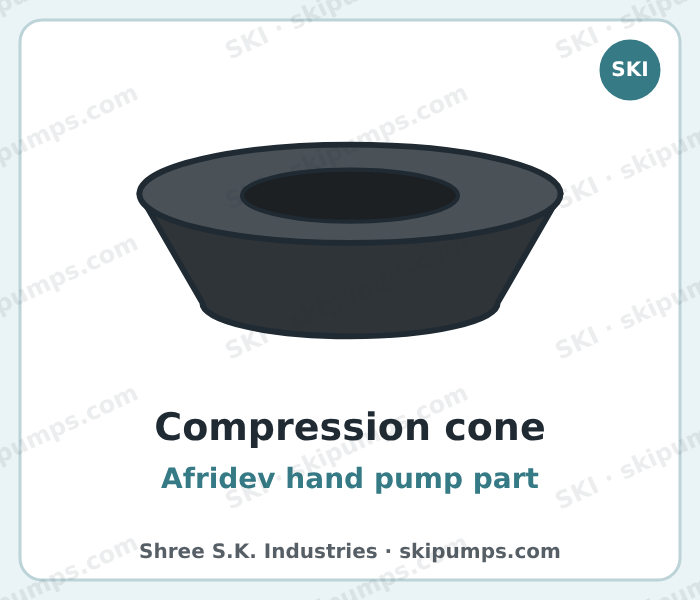 Afridev rubber compression cone, SKI