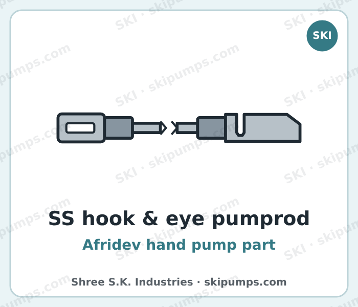 Afridev stainless steel hook and eye pumprod, SKI