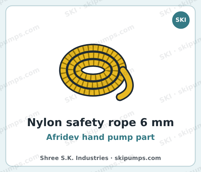 Afridev nylon safety rope 6 mm, SKI